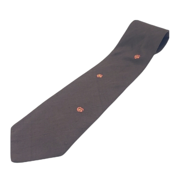 2/$15 Vintage Brown Silk Necktie Tie - Picture 1 of 5